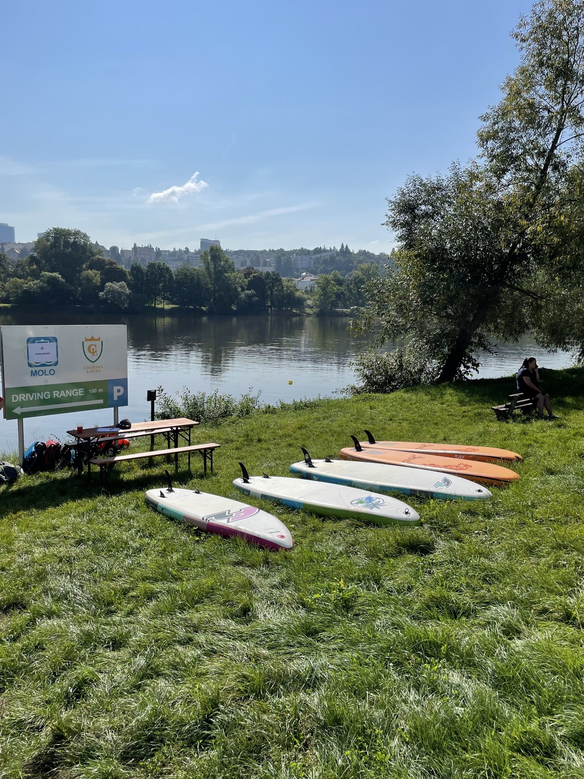 Paddleboarding na Vltavě